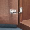 Youngdale White 1/4 in. Overlay Self-Closing Hinge, PK 10 54.105.01x10